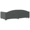 Extendable Daybed Dark Gray 100 x 200 cm Fabric