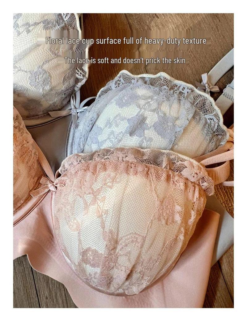 TikTok Kuaishou Сексуальное беспроводное нижнее белье: Бюстгальтер Pure Desire против провисания для женщин