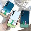 Милый мультяшный чехол для телефона K-Jurassic для Samsung Galaxy A73, A21s, A22, A31, A52, A53, A71, A41 Мягкий черный корпус