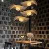 45/55/75CM Bamboo Pendant Lights E27 Lamp Fixtures Hanging Ceiling Light Bamboo Chandelier for Restaurant Home Bar Cafe Bedroom