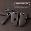Zinc Alloy Leather Car Key Case For Bmw X1 X3 X5 X6 X7 1 3 5 6 7 Series G20 G30 G11 F15 F16 G01 G02 F48 Protective Accessories