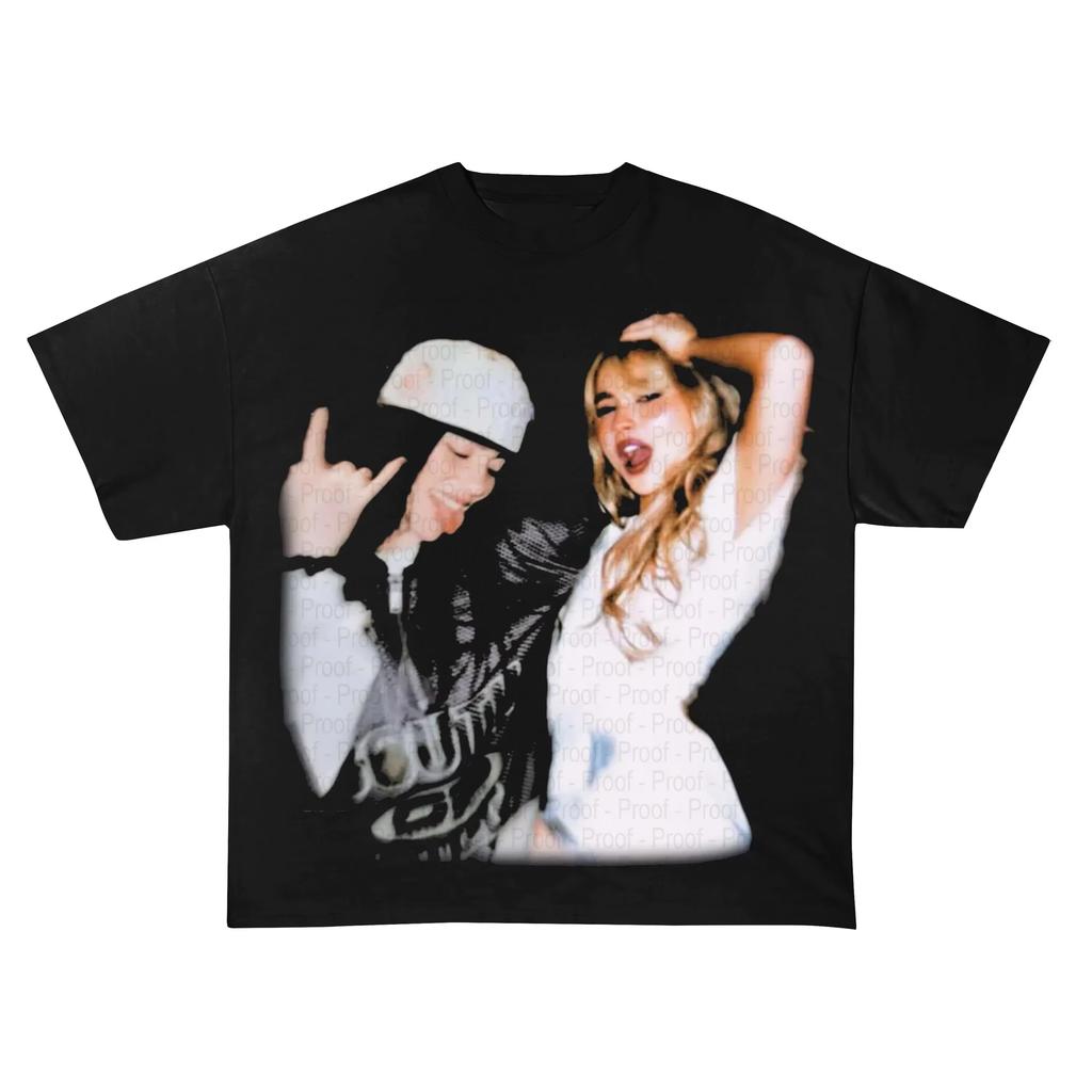 Billie Eilish 100cotton Tshirt 2026 Summer New Unisexs Unisexs Y2k Retro Fashion Graphic Streetwear Oneck Shirt Fan Gifts