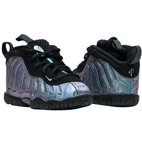 Nike Кроссовки Foamposite One PRM, устойчивые к скольжению и истиранию, средней высоты, для малышей, черные, разноцветные, для младенцев и малышей AO8038-009