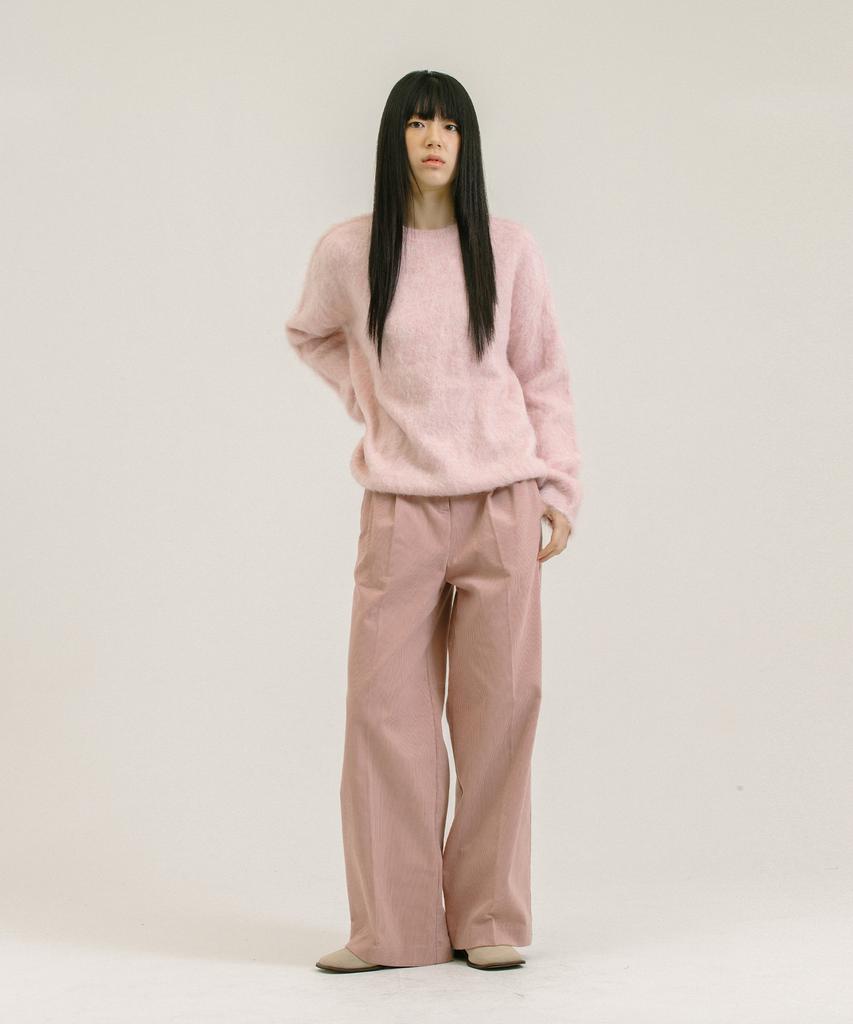 NEBELEVERYWEAR Corduroy Wide Pants_Pael Pink