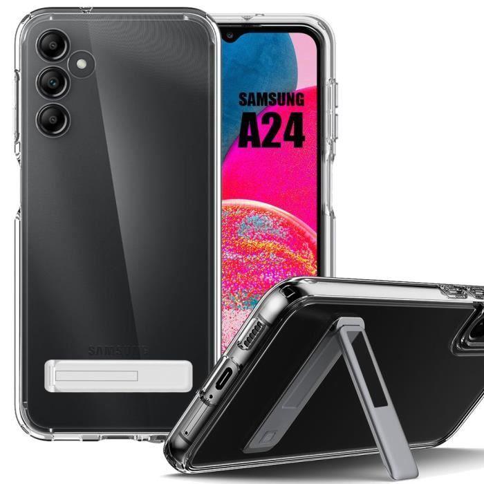 Silicone Case for Samsung Galaxy A24 Transparent with Adjustable 95 Degree Stand