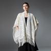 Chic European-American Tassel Knitted Shawl for All Seasons