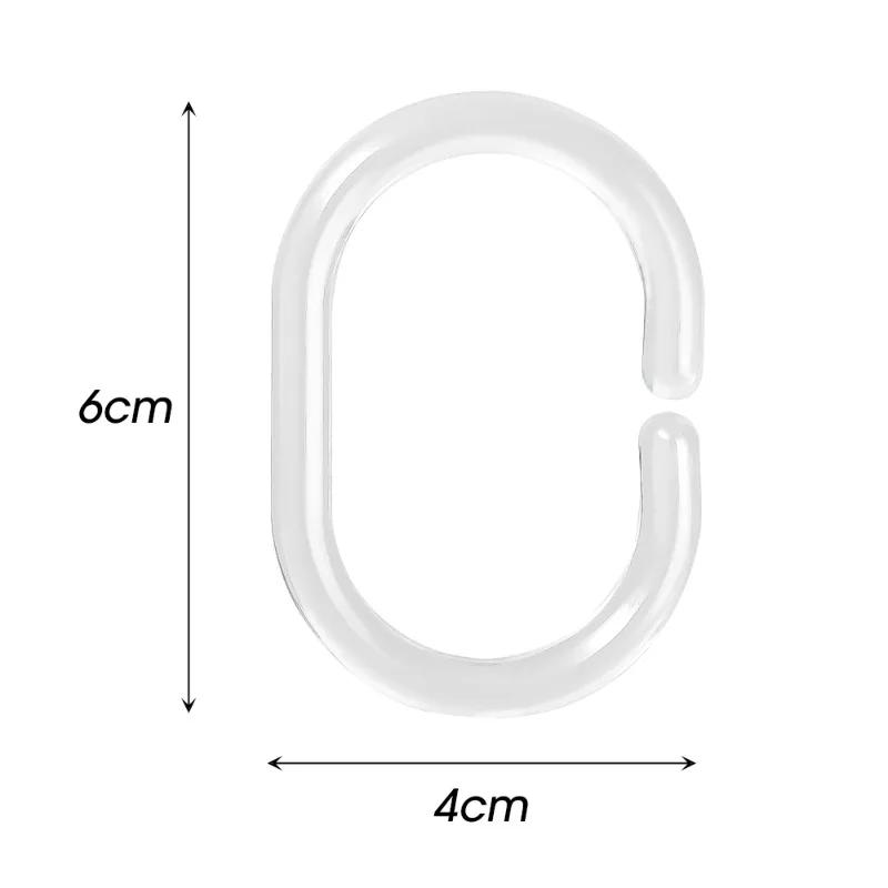 12/24 шт прозрачные кольца для душевой занавески крючки для ванной пластиковые направляющие для штанги вешалка бытовые товары для ванной комнаты сменные крючки