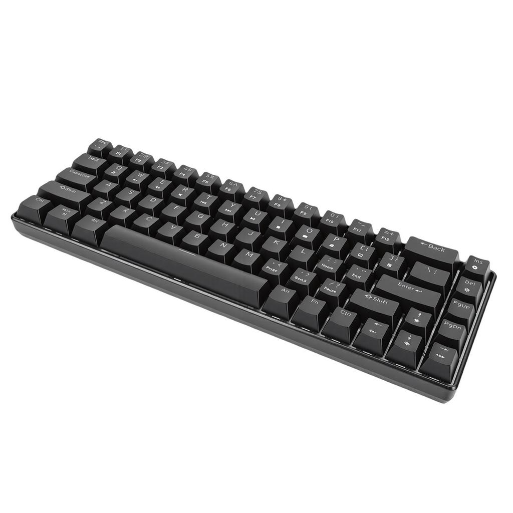 Механическая игровая клавиатура на 68 клавиш с RGB-подсветкой, с возможностью горячей замены, проводная, с коричневыми переключателями, для компьютера