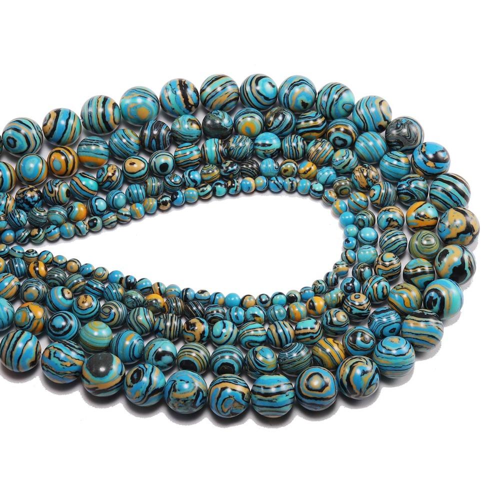 1 нить/лот 4, 6, 8, 10, 12 мм, полосатые бусины из малахитового камня, круглые свободные бусины-разделители для изготовления ювелирных изделий, ожерелья, браслеты «сделай сам»