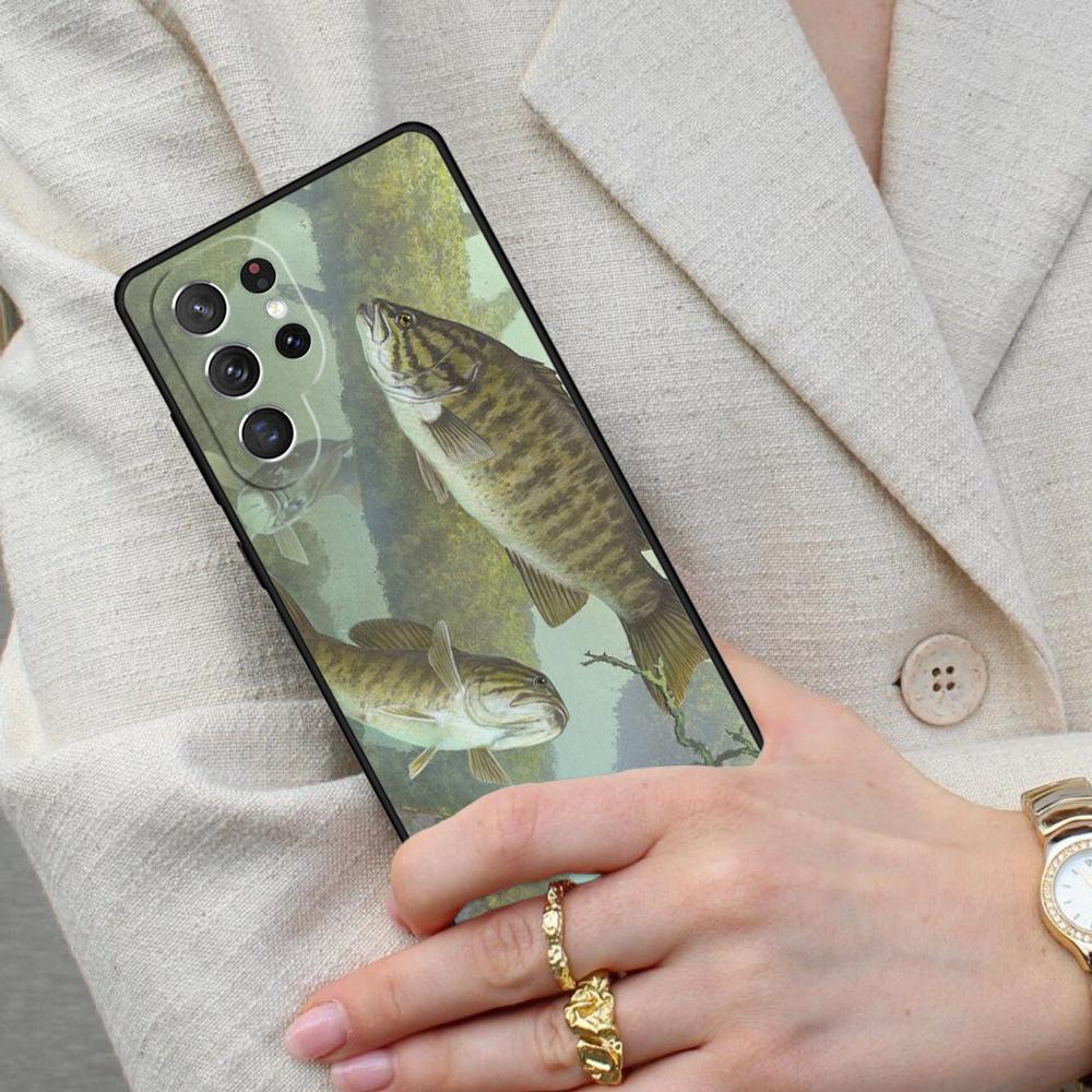 Рыбалка на окуня Озеро Рыбак МЯГКИЙ Чехол для телефона Samsung Galaxy S26 Ultra S25 S24 S23 S22 S21 S20 Note10 Чехол
