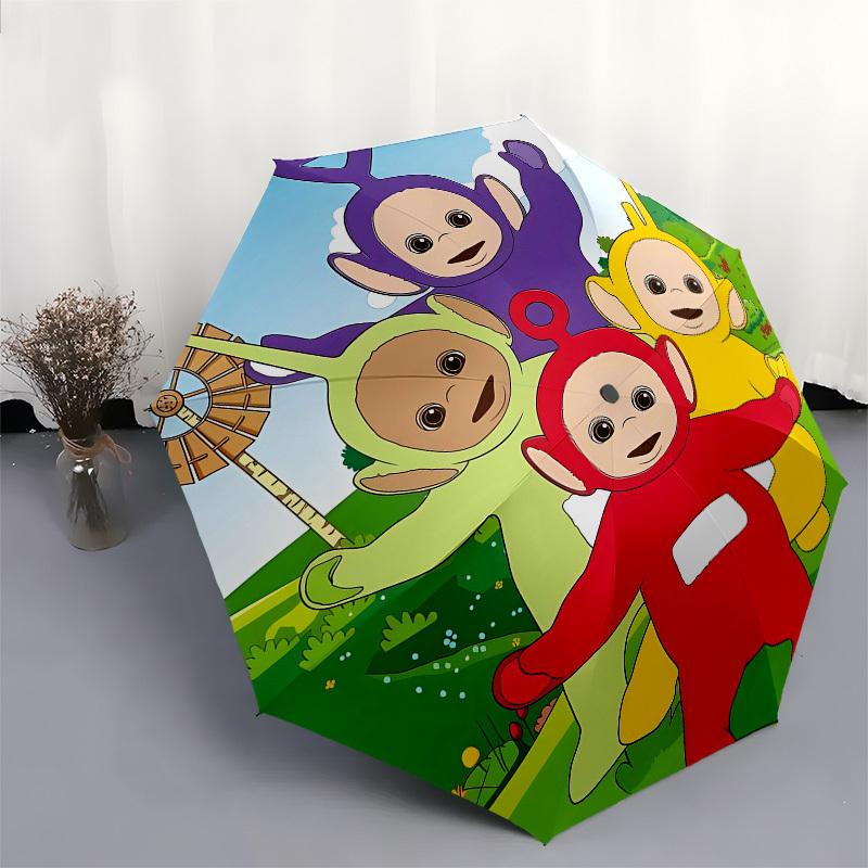 Teletubbies, Outdoor Automatic Opening and Closing, 8 rib Structure Portable Umbrella, Suitable for Men and Women in All Seasons  Perfect Gi
