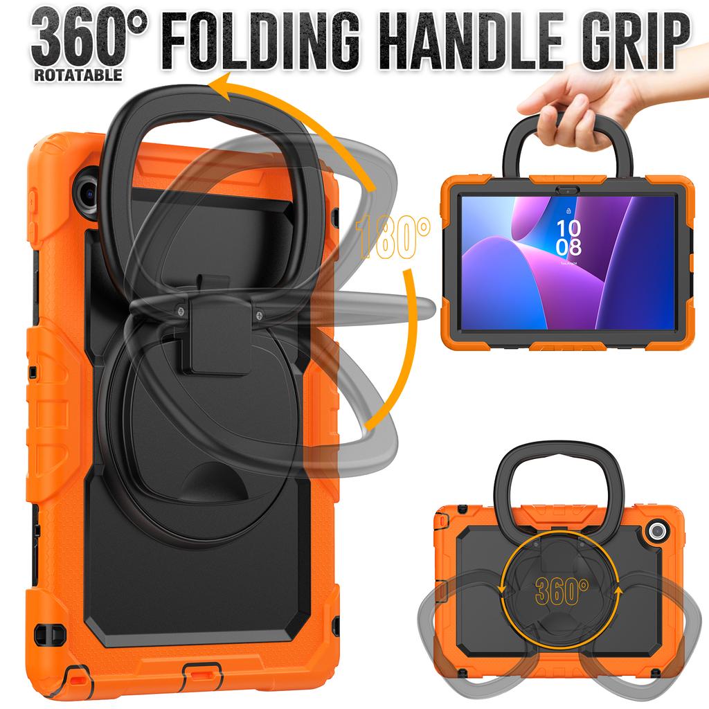 Для Lenovo Tab 10.1 (2025) TB-311XU/Tab TB311FU Чехол Кольцо Подставка ПК+Силикон Противоударная Накладка для Планшета