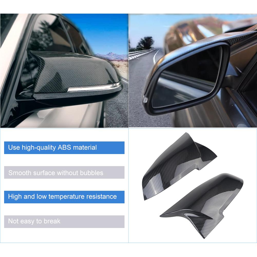 2 шт. крышка зеркала заднего вида, черная крышка из углеродного волокна для BMW серии 1 2 3 4 XM 220i 328i 420i F20 F21 F22 F23 F30 F32 F33 F36