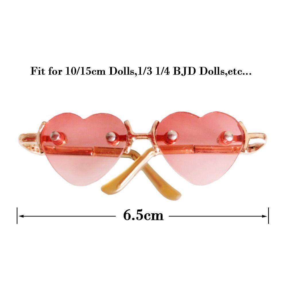 Mini Plush Doll Plush Doll Eyeglasses For 10/15cm Dolls Glasses Clothes Cute Heart Frame