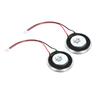 Uxcell 2Pcs 2W 8 Ohm Small Speaker Metal Shell Round Internal Micro Magnet Mini Speaker with 60mm Terminal Wire for DVD EVD Multimedia Mobile Portable