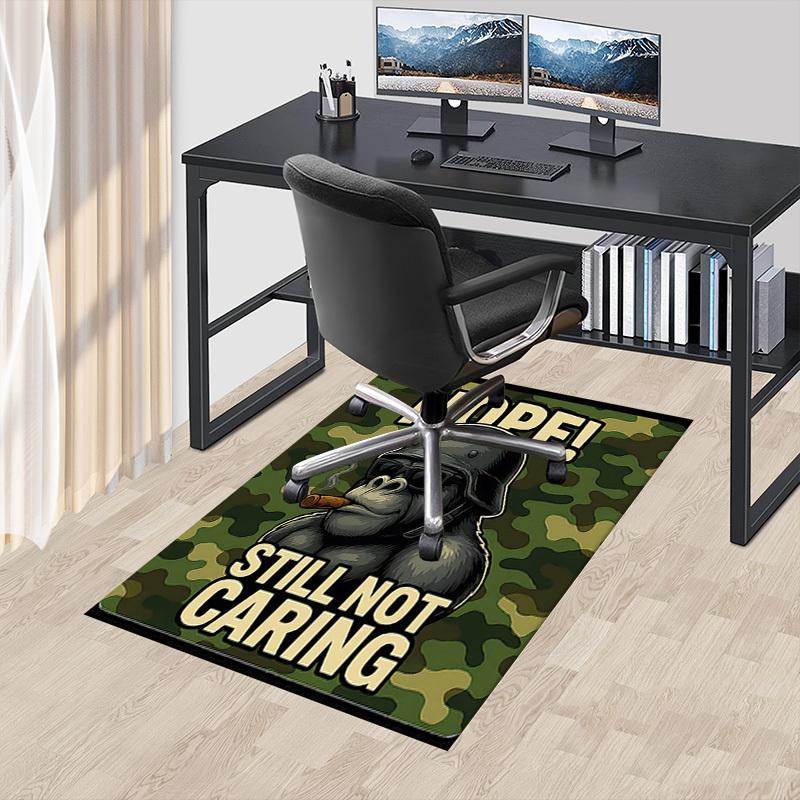 1pc Gorilla Soldier Carpet, Office Rug Outdoor Mat Home Decor Area Carpet Festival
