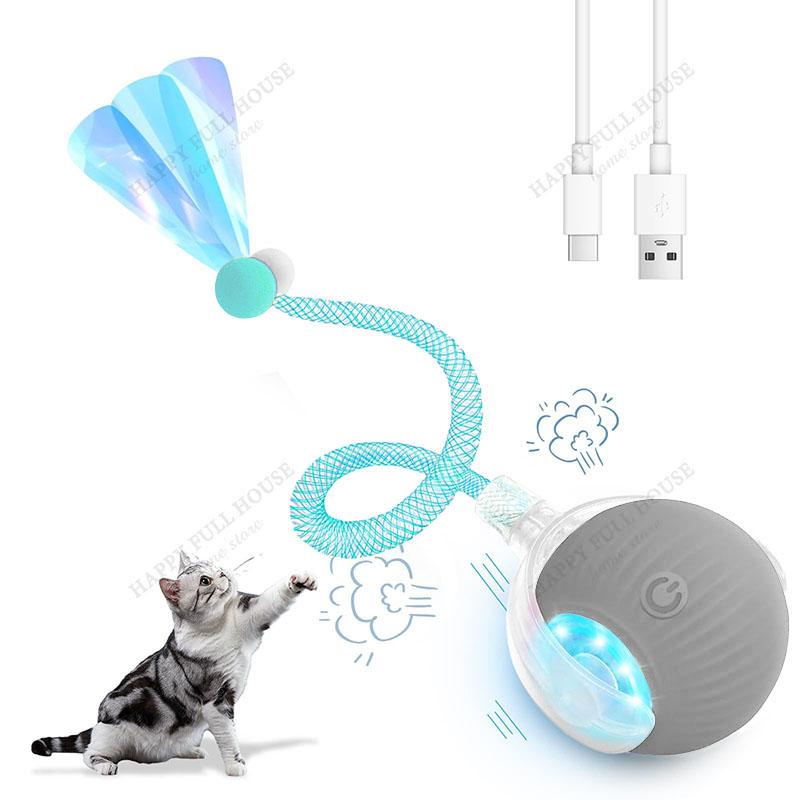 Cat Toys Interactive with 3 Play Modes, Automatic Cat Toys, Electric Moving Ball for Indoor Bored Kitten & Adult Cats
