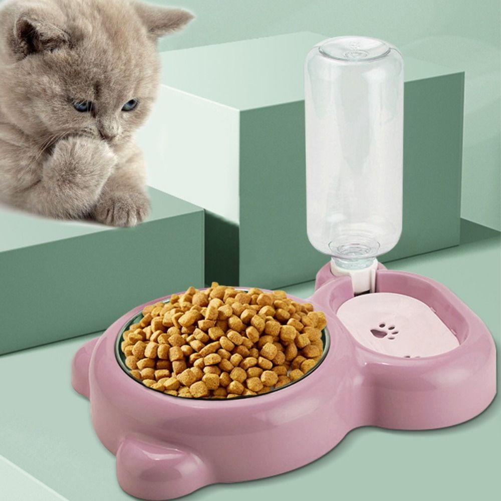 Detachable Cat Automatic Feeder Dual-purpose Pet Bowl Water Supply Accessories