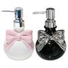 Модная керамическая бутылка-помпа для лосьона для шампуня, дозатор для мыла, декоративные бантики, незаменимый аксессуар для столешницы в ванной