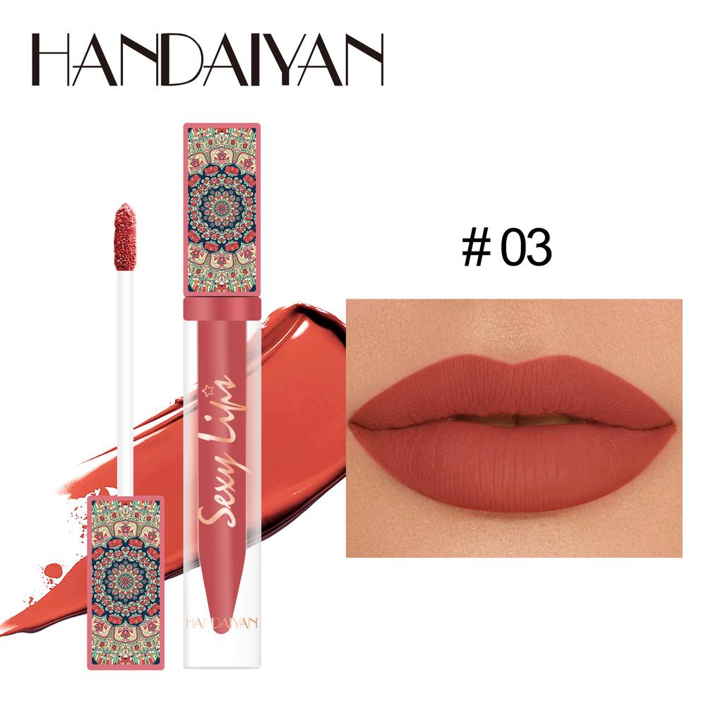 HANDAIYAN Ferskillende Beker Mat, Soft Mist Lip Ggzevel Samia Styl Long Lipgloss
