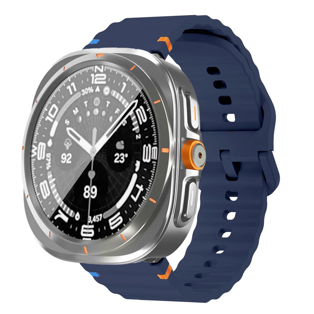 Ремешок+Переход на Ультра Чехол для Samsung Galaxy Watch 7 6 40 44мм Обновление до Galaxy Watch Ultra 47 Защитное стекло для экрана