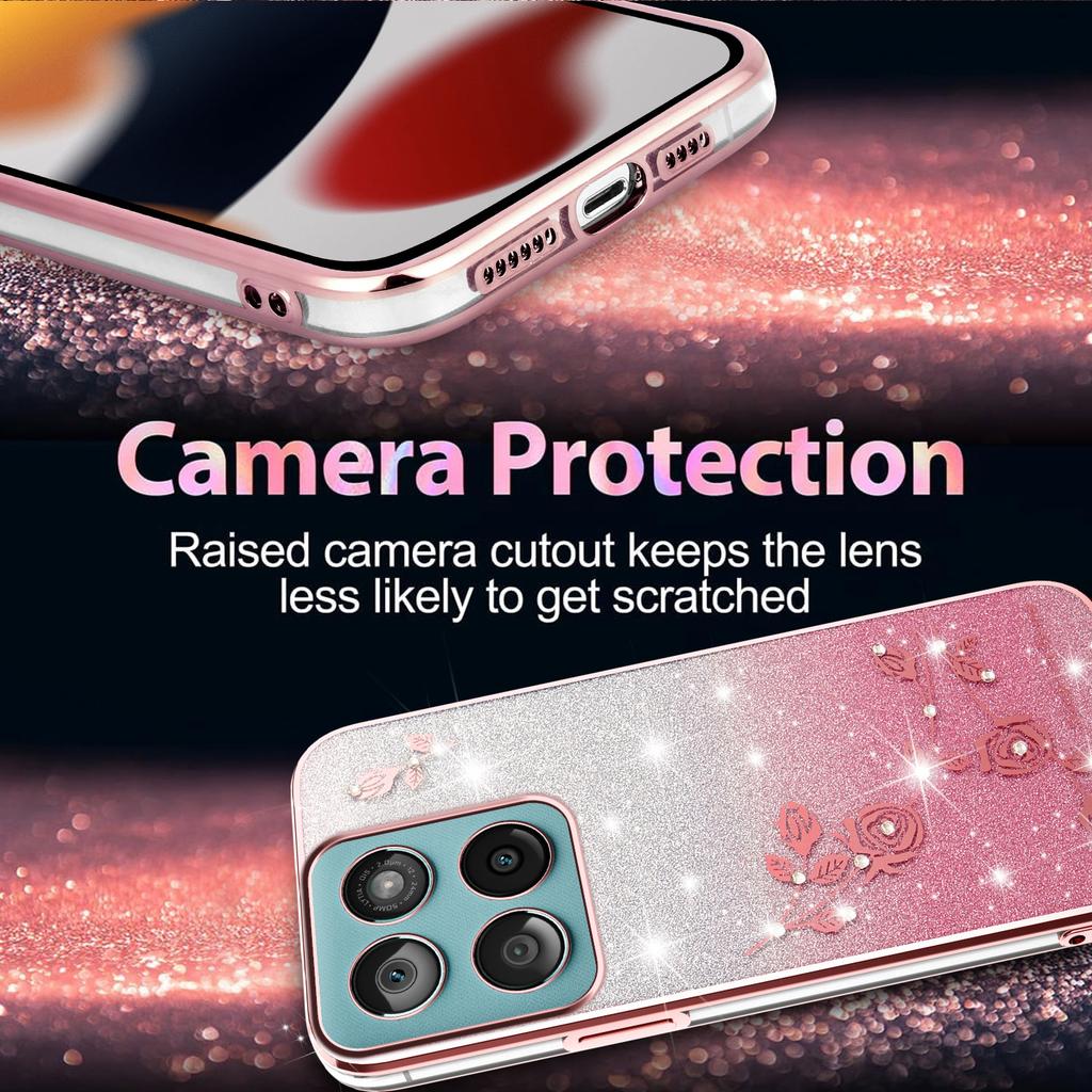 KADEM TPU Case for Motorola Edge 60 5G/60s 5G/60 Fusion 5G Flower Design Gradient Phone Cover