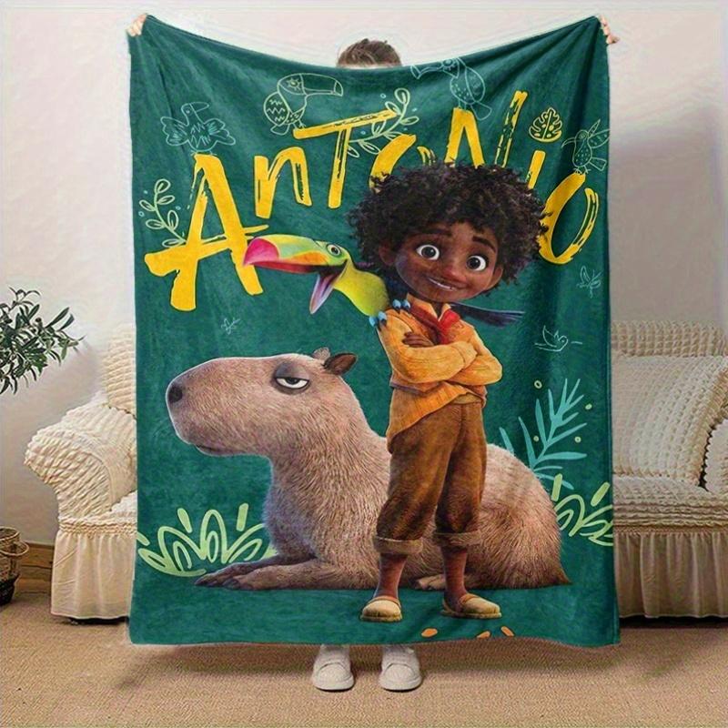 1pc, Antonio Inspired Toucan & Capybara Blanket Perfect for Home Decor, Couch Blanket, Travel Gift, Outdoor Blanket, Camping