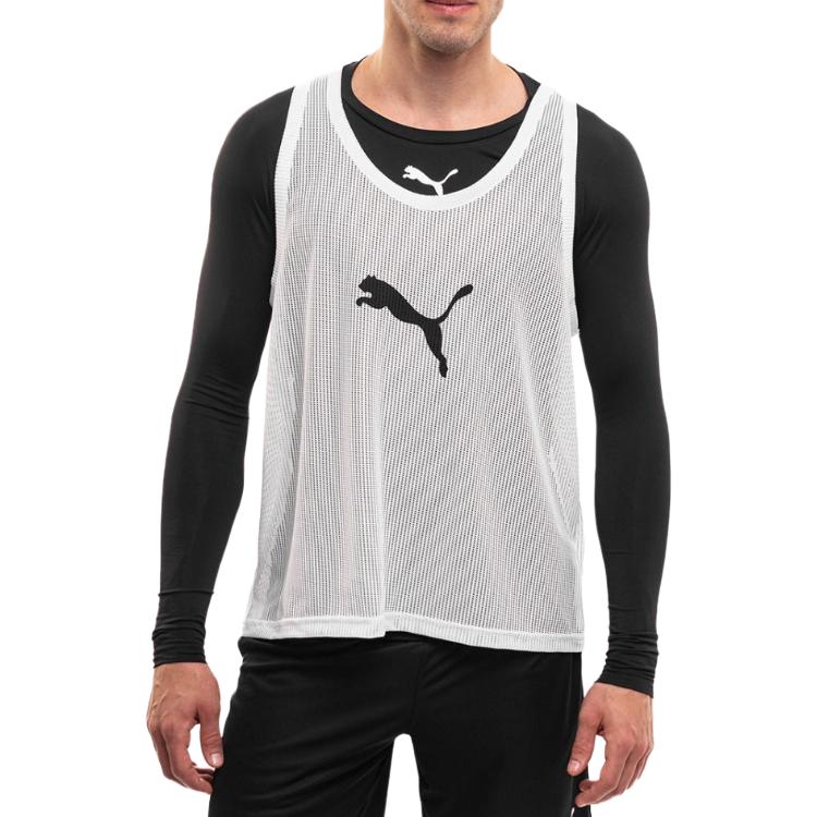 Puma Мужская майка без рукавов с круглым вырезом и логотипом Белый 657251-04