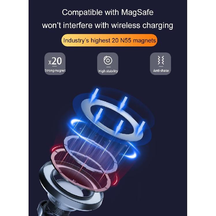 Крепление для телефона Toyota Tacoma для держателя телефона MagSafe Tacoma, магнитное для 2023 года, аксессуары для Toyota Tacoma, держатель телефона Toyota Tacoma 2016-2023, совместимый