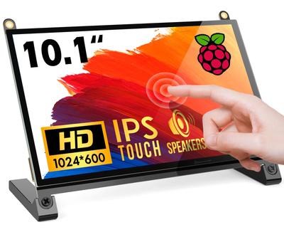 ROADOM 10-дюймовый сенсорный монитор для Raspberry Pi IPS 1024X600 сенсорный экран небольшой монитор динамик подходит для Raspberry Pi Xbox PS4 Ubuntu Windows One