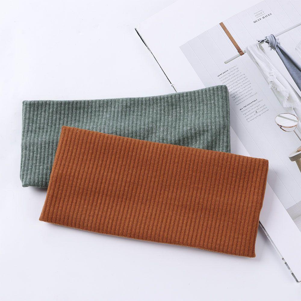 Женские эластичные вязаные повседневные повязки для волос для йоги, широкая повязка на голову, аксессуары для волос, спортивные повязки