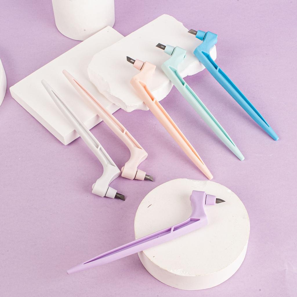 Вращающийся на 360° нож для резьбы Простой ручной нож для резки бумаги Инструмент для резки в офисе DIY универсальный нож