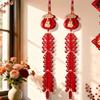 Non-woven Fabric Chinese New Year Decoration Good Luck Happiness Chinese Elements Spring Festival Decoration Red