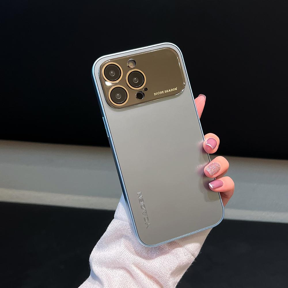 Чехол-защита для камеры с большим окном для iPhone 17 Air 16 15 14 13 12 Pro Max, матовый, гальванизированный, противоударный чехол для экрана