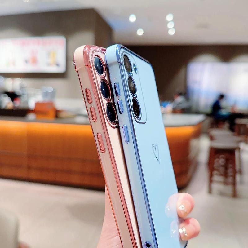 Роскошный чехол с покрытием для Samsung Galaxy A14 A34 A54 A24 A04S A12 A23 A33 A54 A12 A52 A24 Электроplated Силиконовый Мягкий Чехол Fundas