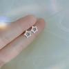 Star Stud Earrings Female Mori Series Sweet and Small Mini Hollow Five-pointed Star Earrings Niche Design