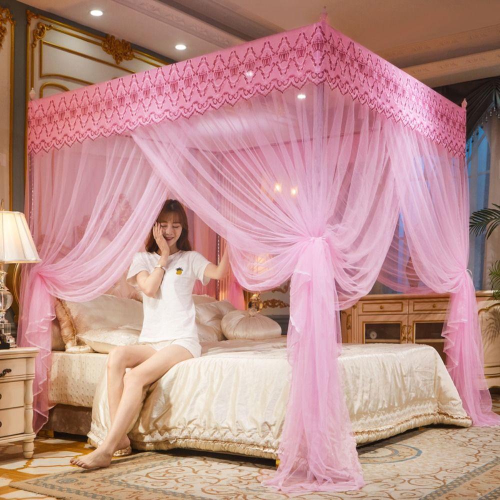 Queen Size Princess Style Home Decoration Mesh Bed Canopy Bed Tent Mosquito Net Bedding Article