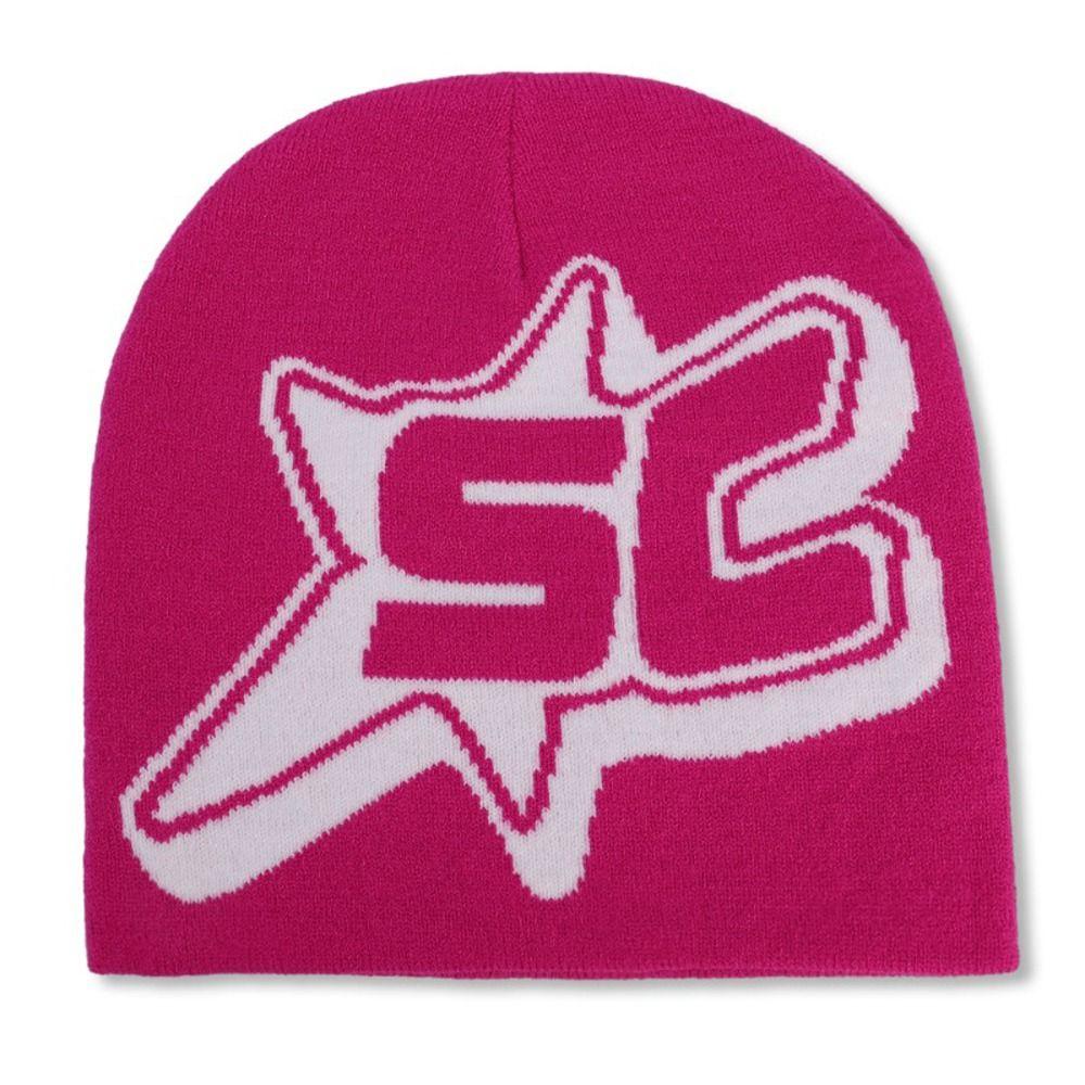 Y2K Knitted Letter Beanies Star Ins Skullies Cool Pullover Hats  Outdoor