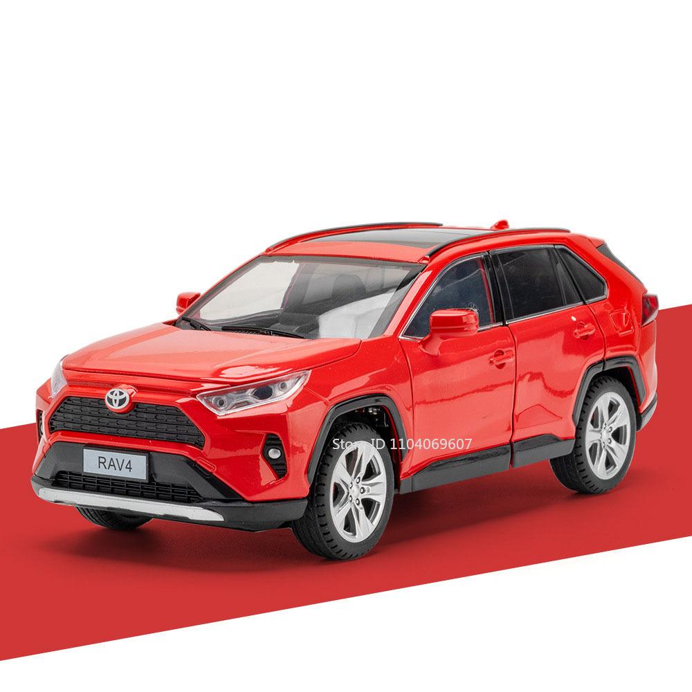 1:24 Scale Honda Accord Toy Model Cars Metal Diecast RAV4 Miniature Models Sound Light Pull Back Doors Opened for Children Gifts