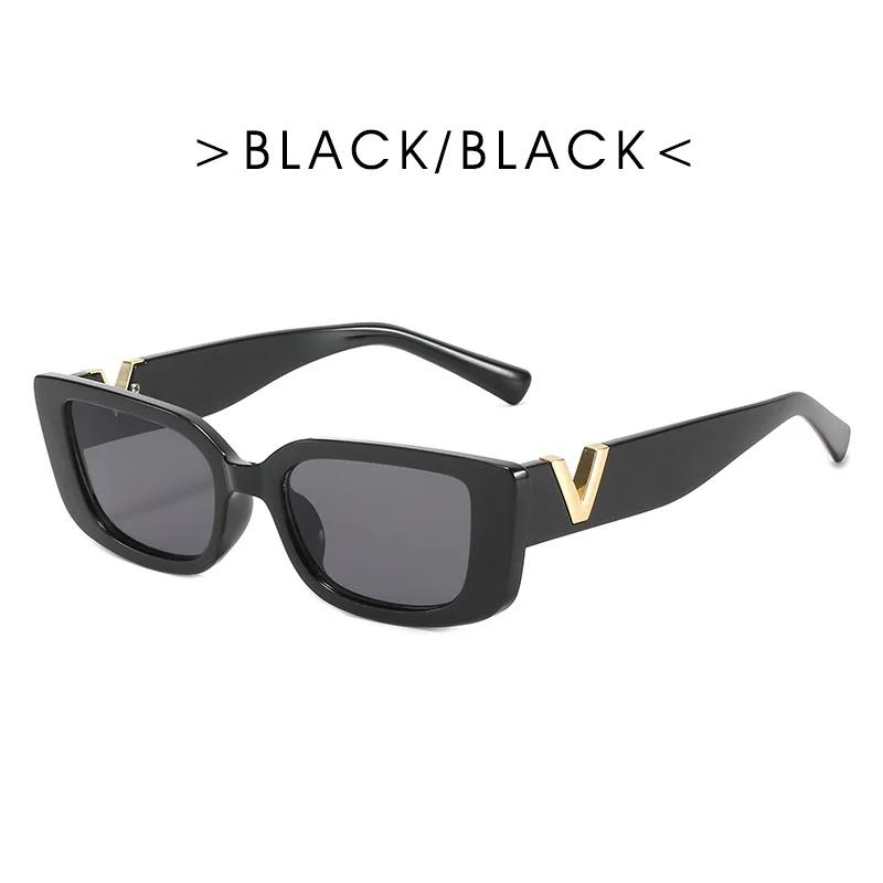 Retro Rectangle Sunglasses Women Brand Designer Vintage Small Frame Sun Glasses Ladies Classic Black Square