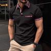Men's button-through pocket polo shirt with a henley collar – a versatile casual top