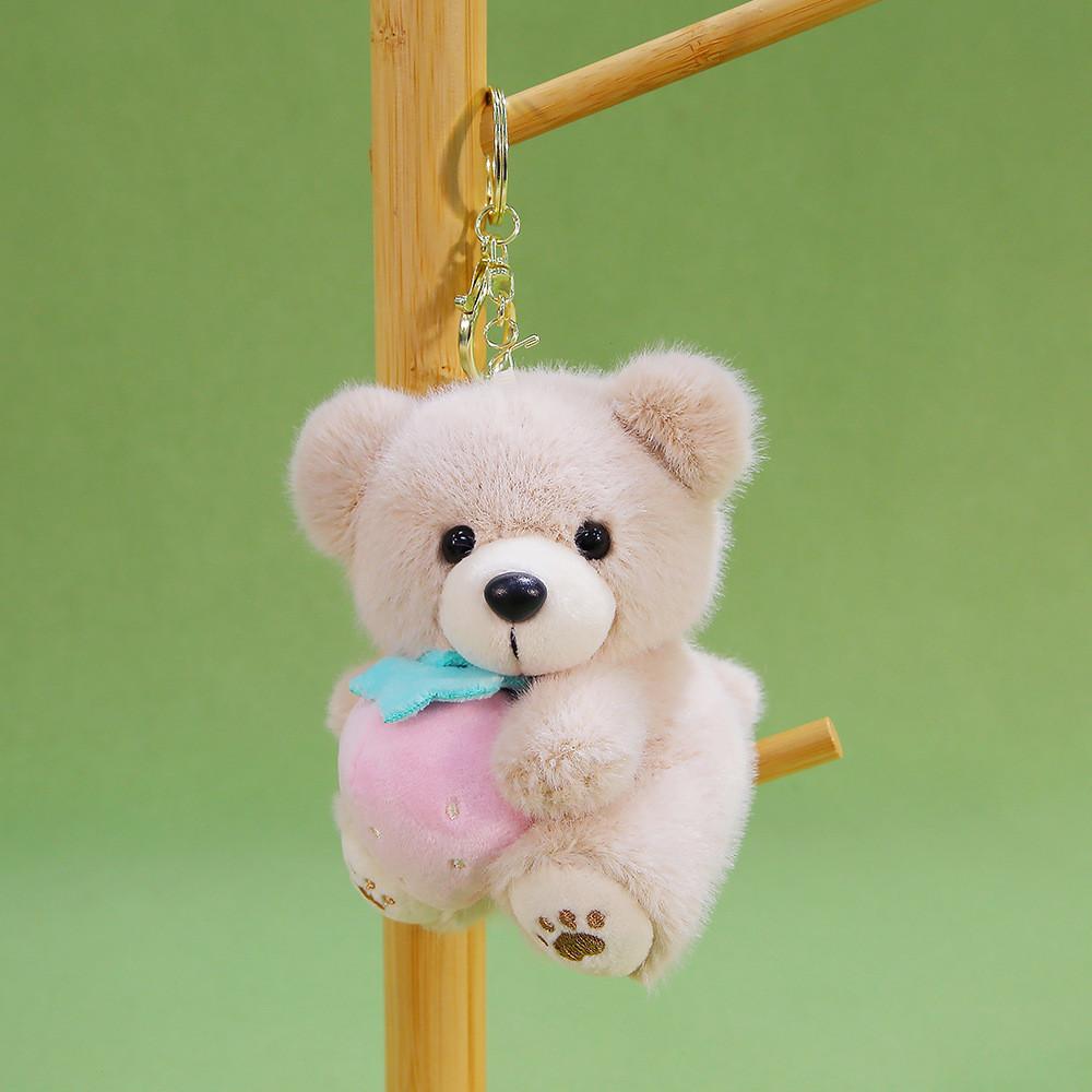 Plush Teddy Bear Keychain With Short Plush Material For Gift And Accessories