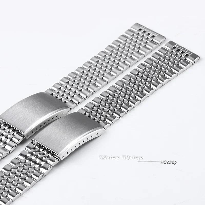 Изогнутый Плоский Конец Нержавеющая Сталь Ремешок для Часов для Seiko 18мм 20мм 22мм Металлический Ремешок для Rolex Полированный Матовый Браслет Браслет Ремешок
