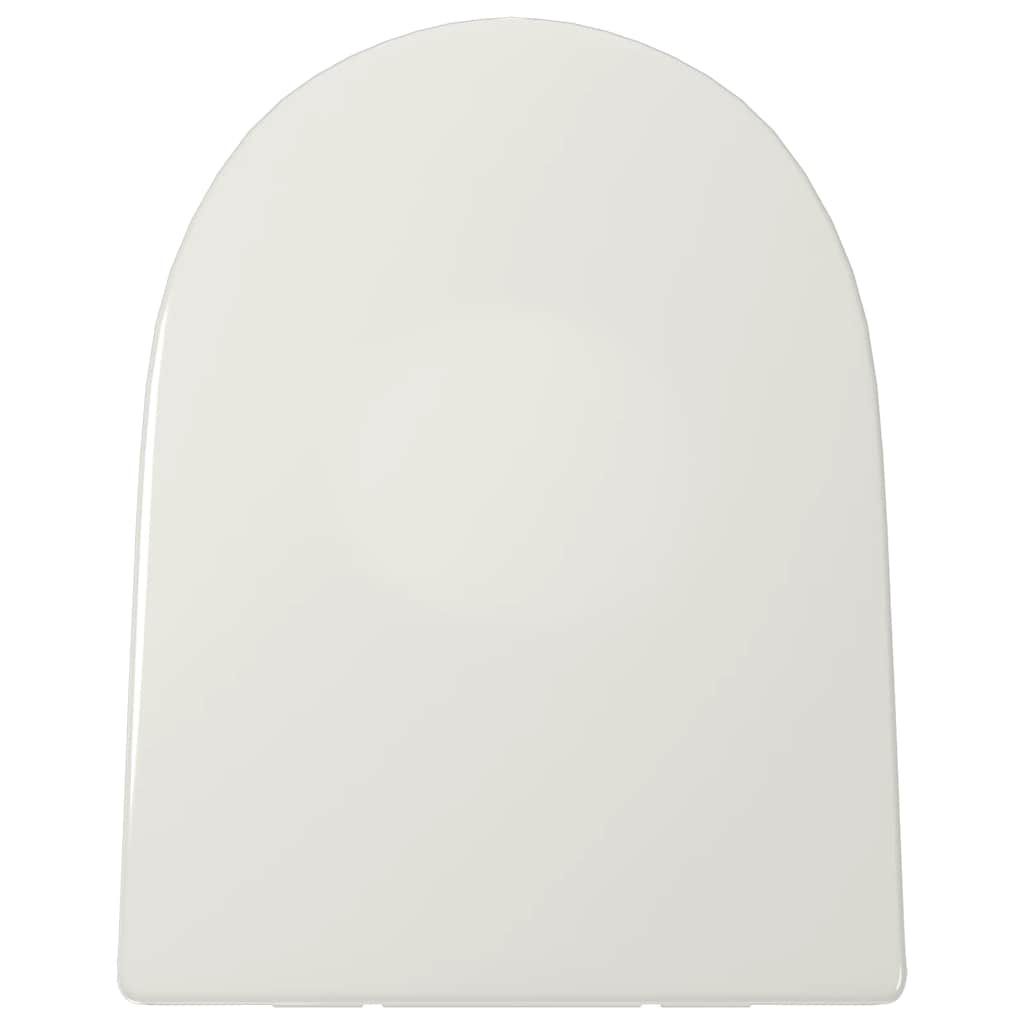 Soft Close Toilet Seat with Quick Release Mechanism White Square