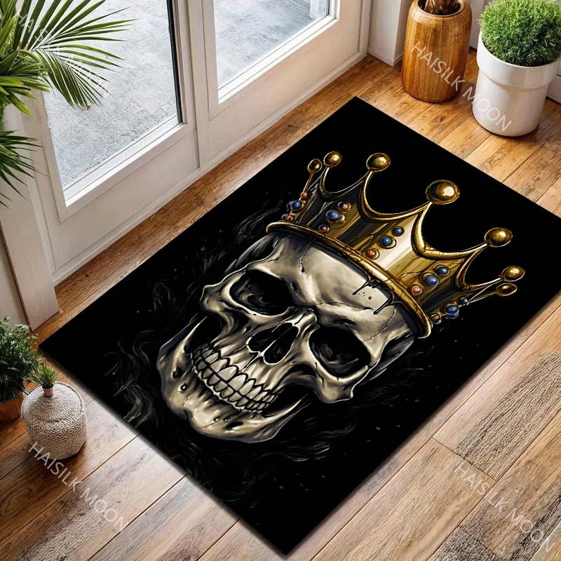Creative Skeleton King Pattern Carpet for Living Room Bedroom Bedside Floor Mat Cloakroom Kids Activity Area Rugs Large Size