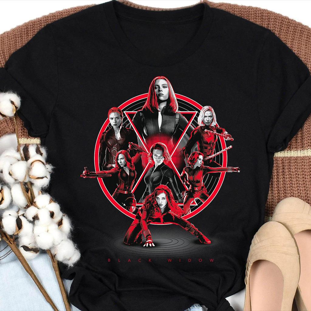 Avengers Black Widow Comic Art Unisex Retro Tshirt for Men Women Breathable Soft Oversize Men Clothing Harajuku Streetwear Top