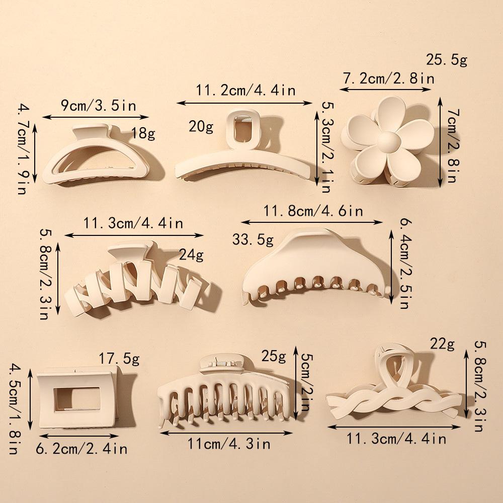 38 стилей Геометрия Женский зажим для волос Кофейно-бежевый Большой Заколка-краб для густых волос Корейская Большая Маленькая Заколка Женские Аксессуары для волос