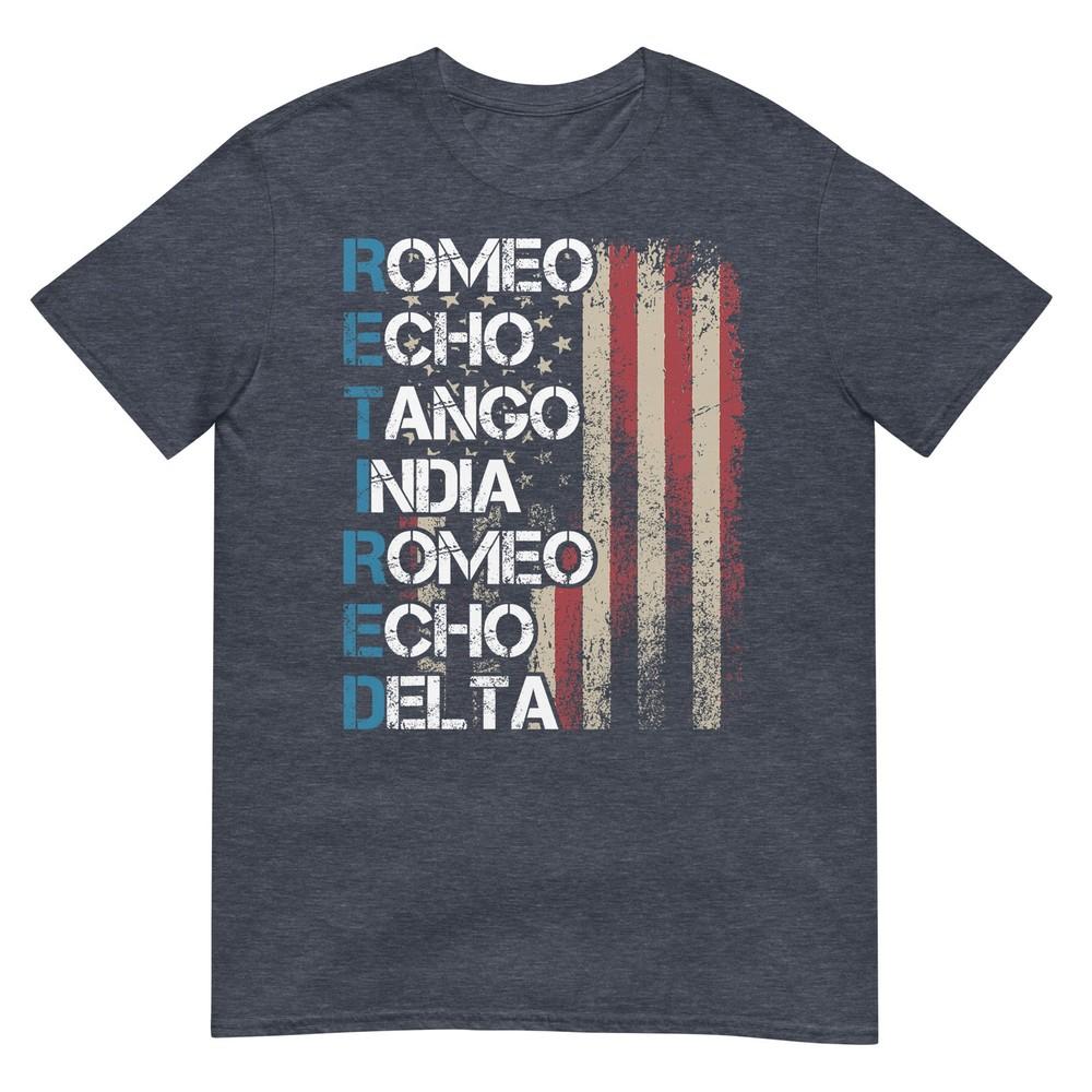 Phonetic Alphabet Retired Veteran Retireunisext Army Military Tshirt Small