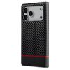 LC.IMEEKE For iPhone 17 Pro Wallet Case Carbon Fiber Texture Leather Phone Cover