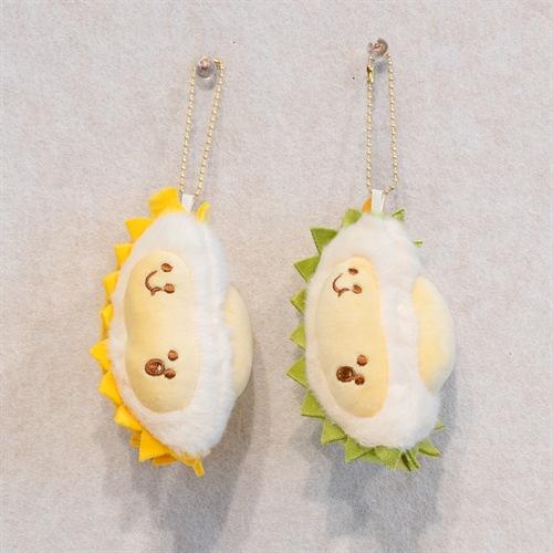 Creative Fruit Pendant Watermelon Durian Plush Toy Cute Fruit Keychain Bag Pendant Doll Back